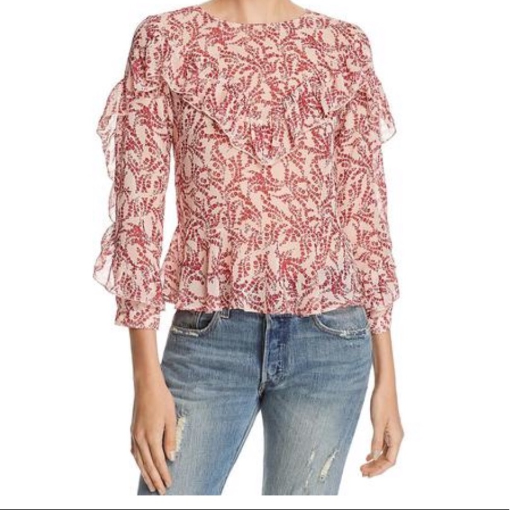 Ruffled floral top